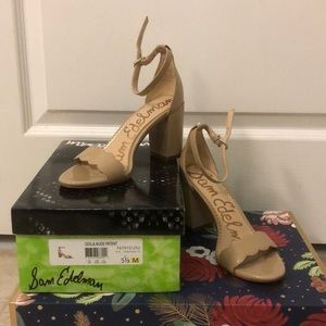 BRAND NEW Sam Edelman nude patent leather heel